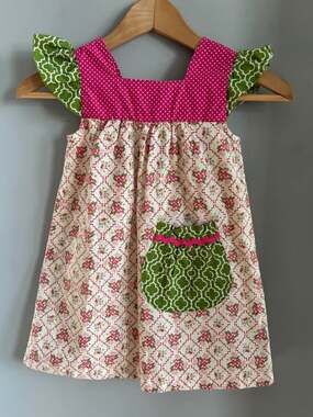 Sweet Petunia Girls Boutique Summer Flutter Sleeve Dress - Size 5